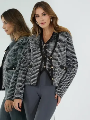 Imagem de Casaco Meryl Prata Lurex Tweed - Loubucca